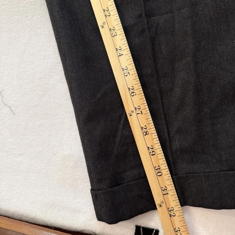 Vintage Hart Schaffner Marx 38x32 Dk Gray Pure Virgin Wool 70s Pleated Cuffed